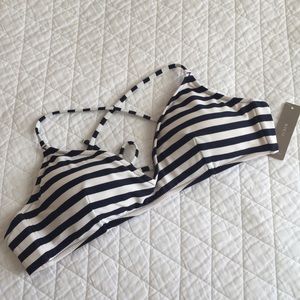 NWT Navy and white stripe bikini to from J. Crew!
